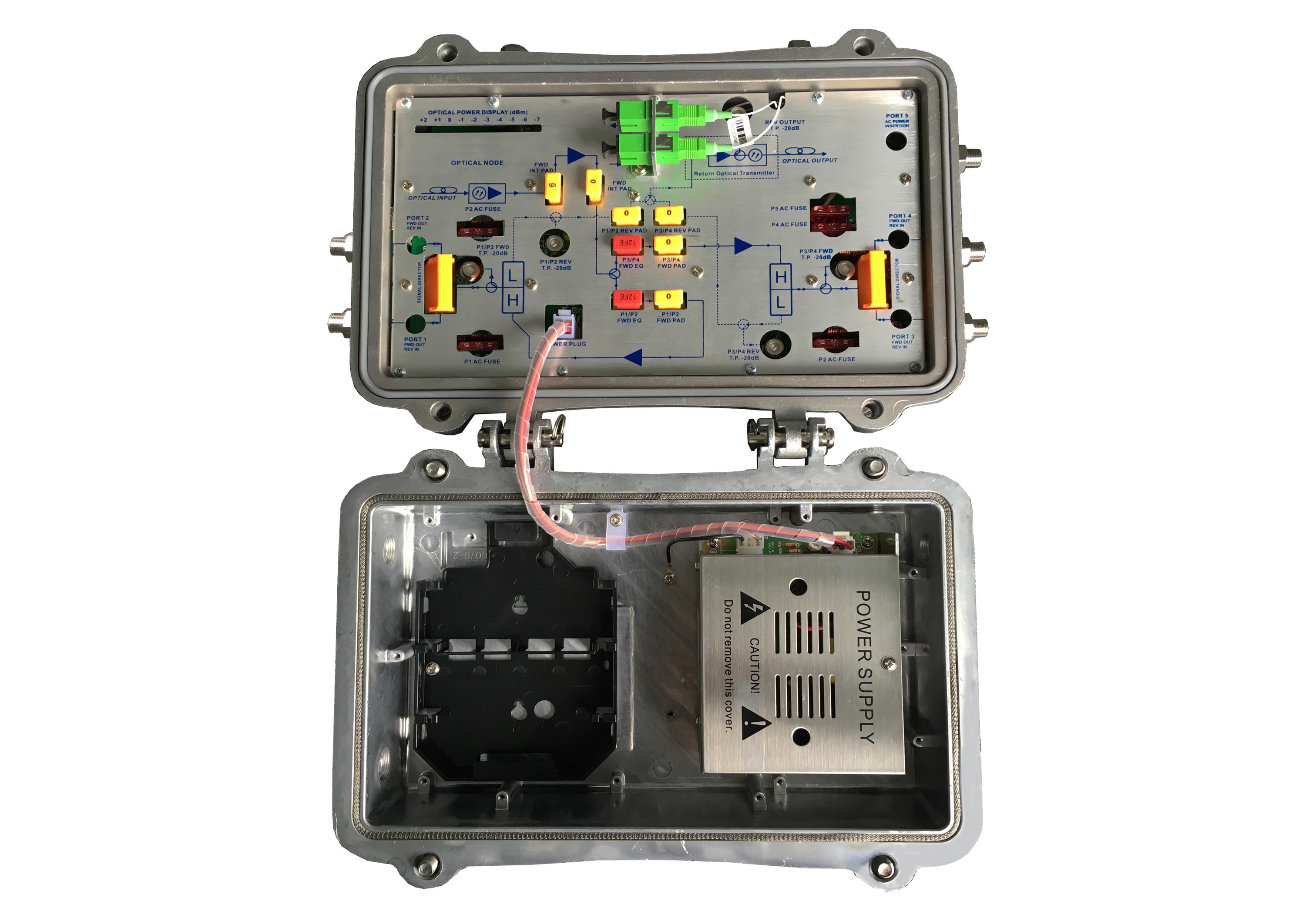 ONU1G04ZB 1 GHz Optical node, 2 active outputs up to 4 with passive splitting
